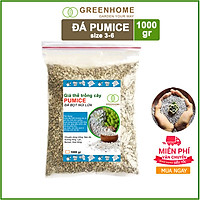 Đá pumice (đá bọt núi lửa)-Trồng địa lan, phong lan, xương rồng-size 3-5mm-(Túi 1KG)