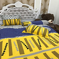 Bộ Ga Gối 100% Cotton Sợi Bông Màu Xanh Hàn Quốc Julia 247BK18 (1m8 x 2m)