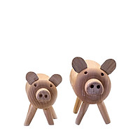 Heo ú – đồ trang trí chú heo bằng gỗ được chạm khắc thủ công