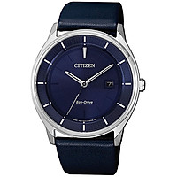 Đồng Hồ Citizen Nam Dây Da Máy Eco-Drive BM7400-12L - Mặt Xanh Dương (40mm)