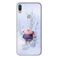 Ốp lưng điện thoại Asus Zenfone Max Pro M1 hình Heo Con Trượt Tuyết