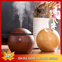 Máy xông tinh dầu gỗ tròn cao cấp I Phun sương khuếch tán tinh dầu