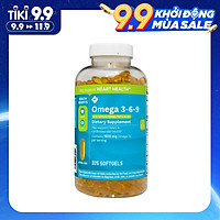 Viên Uống Dầu Cá Member’s Mark Omega 369 Supports Heart Health Hộp 325v của Mỹ bổ sung các vitamin tốt cho tim mạch, cải thiện trí nhớ, tăng trí thông minh, cho đôi mắt sáng khỏe, ổn định huyết áp