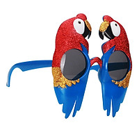 Parrot Tropical Glasses Macaw Bird Red Blue Animal Fancy Dress Cosplay Prop