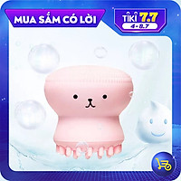 Cọ Rửa Mặt Bạch Tuộc Tạo Bọt Xốp Rửa Sạch Massage Lỗ Chân Lông Tẩy Tế Bào Chết Từ Sillicone