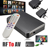 RF to AV Analog TV Receiver Converter Modulator Power Adapter USB with Video