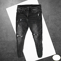 Quần jeans thời trang cao cấp nam King168 , quần jean rách gối cá tính thời trang cao cấp nam W58