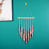 Hemp Rope Gradient Tapestry With Tassel Hand-woven Pendant Ornament For Home Decoration