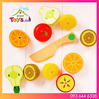 BỘ ĐỒ CHƠI CẮT TRÁI CÂY BẰNG GỖ CAO CẤP