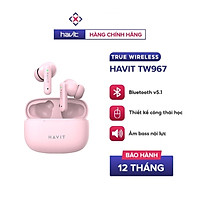 Tai Nghe Bluetooth True Wireless Havit TW967 - Bluetooth 5.1, Thiết Kế Công Thái Học, Driver 10mm, Nghe Nhạc Đến 5H - Hàng Chính Hãng