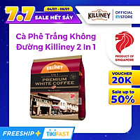 Túi 15 Gói Cà Phê Rang Xay Nguyên Chất Cao Cấp Không Đường Killiney 2-In-1 Premium White Coffee (15 gói x 30g)