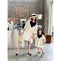 ️️ Set Váy Đôi Mẹ Và Bé Siêu Trẻ Trung, Kute, Form Suông Nên Mẹ Nào Cũng Mặc Được ️