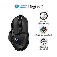 Chuột game hiệu suất cao Logitech G502 Hero - Cảm biến Hero 25k, RGB Lightsync, 11 nút lập trình, điều chỉnh trọng lượng, PC - Hàng chính hãng