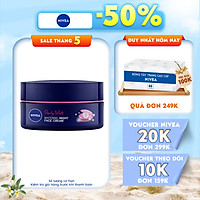 Kem Dưỡng Nivea Ngọc Trai Làm Sáng Da Ban Đêm 50ml 5 in 1 Pearl Filler Pearl White Night Face Cream - 86740