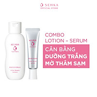 Bộ đôi dưỡng ẩm và dưỡng da trắng hồng mịn mượt Senka ( White Beauty Lotion 200ml + Serum White Beauty 35g)