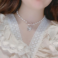 Vòng cổ Choker nữ khóa OT - mặt dây hình bướm đính đá cực dễ thương