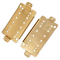 Brass Guitar Humbucker Pickup Baseplate 52mm Pole Spacings N&B Pack of 2