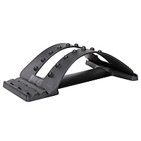 Lumbar Traction Massager Waist Pad Back Therapy Instrument Cervical Waist Orthotics Single Black Bandage