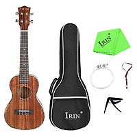 Đàn ukulele IRIN 23inch gỗ ép với bộ dụng cụ thay dây, capo và vải vệ sinh