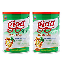 Combo 2 hộp Sữa Bột Gigo Sure Hồng Sâm 900g - ngừa loãng xương, xơ vữa động mạch và tiểu đường (JISENG)