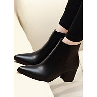 Boot cổ ngắn mũi nhọn ĐƠN GIẢN 6cm GBN38