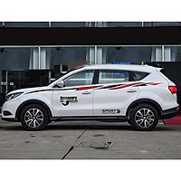 Đề can dán xe, Trang trí xe ô tô, Team dán xe, Tem xe ô tô phong cách thể thao TS037 (đen đỏ)