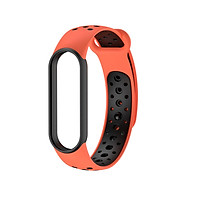 Dây Đeo Thay Thế Dành Cho Vòng Đeo Tay Thông Minh Xiaomi Mi Band 5 Dẻo TPU - Dây 2 Màu Có Viền Lỗ