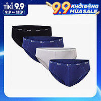 Combo 4 quần lót nam cạp 1cm sợi tre Bamboo tự nhiên mềm mịn thấm hút mồ hôi ( 3 Màu)