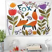 Cartoon Animal Pattern Wall Hanging Tapestry for Study Bedroom Home Decor