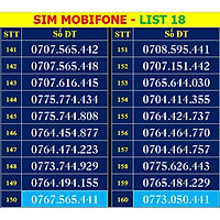 SIM SỐ ĐẸP MOBIFONE - LIST 18 (MBFDS18) - Số dễ nhớ, thần tài, lộc phát, số cặp - ĐĂNG KÝ ĐÚNG CHỦ ONLINE - Hàng chính hãng