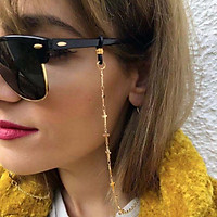 Women Eyeglasses Chain Simple Cross Non-slip Decoration Eyeglasses Cord