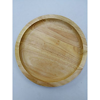 Combo 03 Khay Tròn Không Đế Chân Gỗ Cao Su - Đồ Gỗ Nhà Bếp Thương Hiệu Trường Sơn