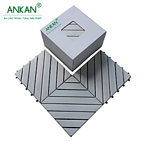 Combo 10 ván lót sàn gỗ nan xéo màu trắng - Hàng chính hãng