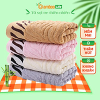Khăn tắm sợi tre Bamboo Life hàng chính hãng Khăn lau người lau đầu mềm mại kháng khuẩn siêu thấm hút an toàn cho da ngay cả với trẻ sơ sinh BL045