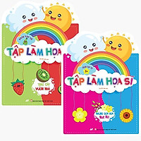 Sách - Combo 2 Cuốn Bé Tập Tô Màu Trái Cây Vườn Nhà Và Những Đóa Hoa Rực Rỡ - Bé Tập Làm Họa Sĩ