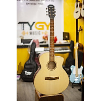 Đàn Guitar Handmade Acoustic Tập Chơi LVT-70 (solid top) -Action thấp dễ bấm