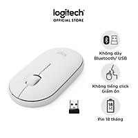 Chuột Bluetooth Silent Logitech Pebble M350 - Hàng chính hãng