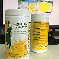 Sữa nghệ Hera Collagen hộp 500gr - Tặng Kèm Bông Rửa Mặt