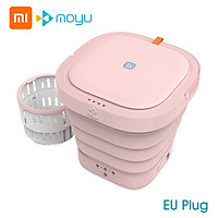 Moyu Portable Mini Washing Machine with UV Light Sanitizer Turbo Washer Folding Lightweight Travel Laundry Tub for