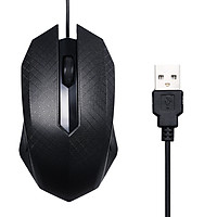 Chuột Quang Dây USB 3 Nút Cho Windows 7/8/10/XP/MacOS (1.1M) - Đen