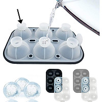 2pcs Silicone Whiskey Ice Ball Mold Easy-to-release Ice Maker Barware