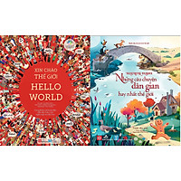 Combo 2 Cuốn: Illustrated Classics - Những Câu Chuyện Dân Gian Hay Nhất Thế Giới + Xin Chào Thế Giới - Cùng Khám Phá Bữa Tiệc Đầy Màu Sắc Của Ngôn Ngữ Và Văn Hóa