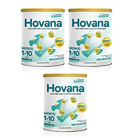 Bộ 3 Lon Sữa Bột Hovana Grow IQ 900gr Hỗ trợ tiêu hóa tốt, tăng miễn dịch, tăng cân tự nhiên cho bé 1 đến 10 tuổi