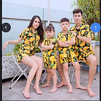 ĐỒ BỘ NAM NỮ ĐI BIỂN CHUỐI LỚN, VẢI KATE THÁI LOẠI 1 ĐỦ CHO CẢ NHÀ