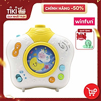 Đèn chiếu sao ru ngủ giai điệu nhạc trắng - tiếng ồn trắng giúp bé ngủ ngon chuẩn Easy - Winfun 0806 - tặng đồ chơi dễ thương