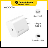 Adapter Sạc Type C PD 20W Mophie Trắng - Hàng chính hãng