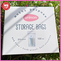 Hộp 30 túi trữ sữa - cháo - thức ăn đa năng cho bé 100ml tặng 2 túi zip bảo quản