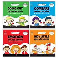 Combo Black & White Book: Compare - Con Biết So Sánh + Emotion - Cảm Xúc Của Con + Going Out - Thế Giới Bên Ngoài + Big & Little - Động Vật Lớn Nhỏ (Bộ 4 Cuốn)