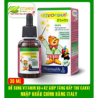FITOBIMBI D3+K2 BỔ SUNG VITAMIN D3 VÀ VITAMIN K2 TĂNG KHẢ NĂNG HẤP THU CANXI | NHẬP KHẨU CHÍNH HÃNG ITALY