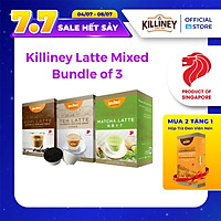 Combo 3 Hộp Viên Nén Cà Phê Sữa, Trà Sữa Matcha, Trà Sữa Truyền Thống Killiney Latte Mixed 3 - Tương Thích Máy Pha Cà Phê Dolce Gusto - (3 Hộp X 10 Viên)